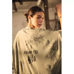 Kanna Sahara Trip Kimono à motifs