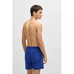 Short de bain avec rayures emblématiques et logo