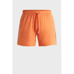 Short de bain avec rayures emblématiques et logo
