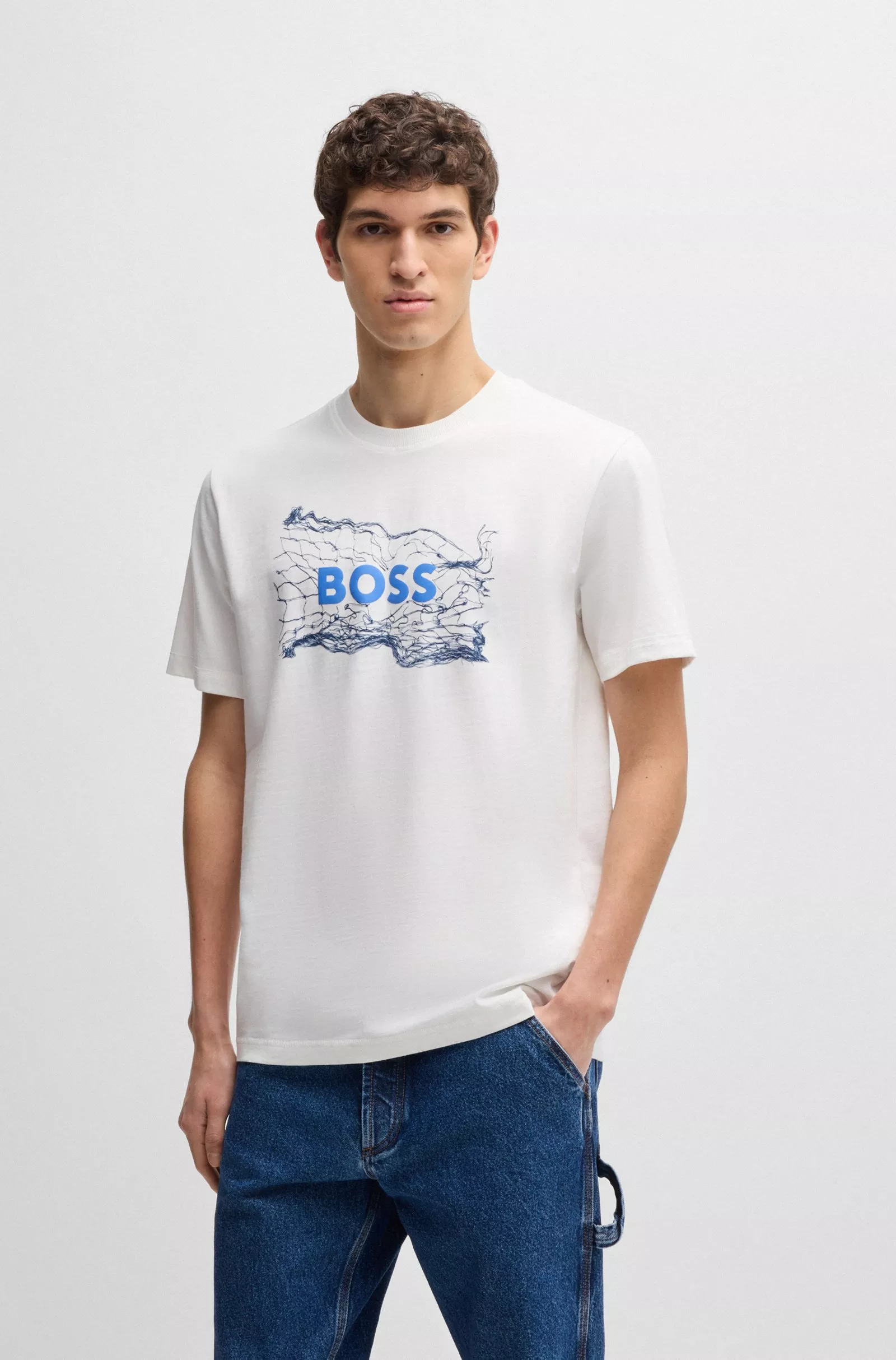 T-shirt en jersey de coton avec logo artistique