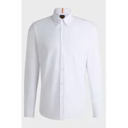 Chemise Regular en coton avec col à pointes boutonnées