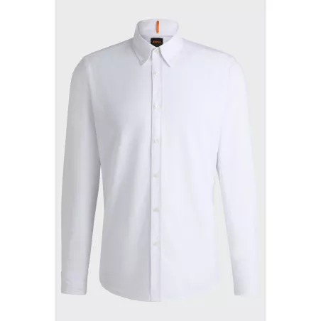 Chemise Regular en coton avec col à pointes boutonnées