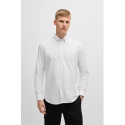 Chemise Regular en coton avec col à pointes boutonnées