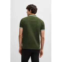 Polo Paddy en piqué de coton avec sous-col logoté