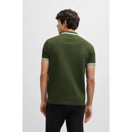 Polo Paddy en piqué de coton avec sous-col logoté
