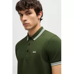 Polo Paddy en piqué de coton avec sous-col logoté