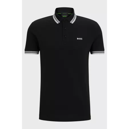 Polo Paddy en piqué de coton avec sous-col logoté