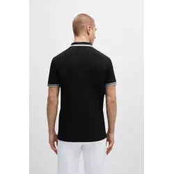 Polo Paddy en piqué de coton avec sous-col logoté