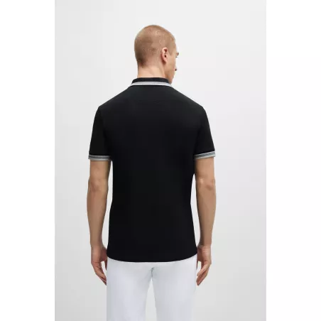Polo Paddy en piqué de coton avec sous-col logoté
