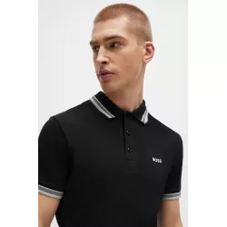 Polo Paddy en piqué de coton avec sous-col logoté