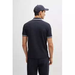 Polo Paddy en piqué de coton avec sous-col logoté