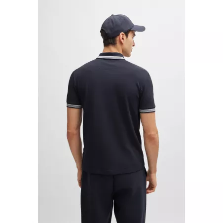 Polo Paddy en piqué de coton avec sous-col logoté