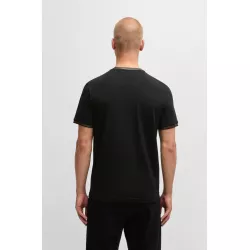 T-shirt en coton stretch avec rayures et logo