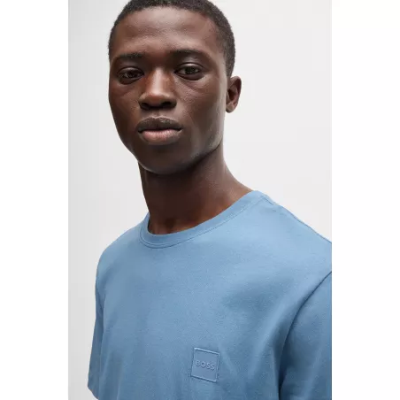 T-shirt en jersey de coton avec patch logoté