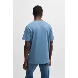 T-shirt en jersey de coton avec patch logoté