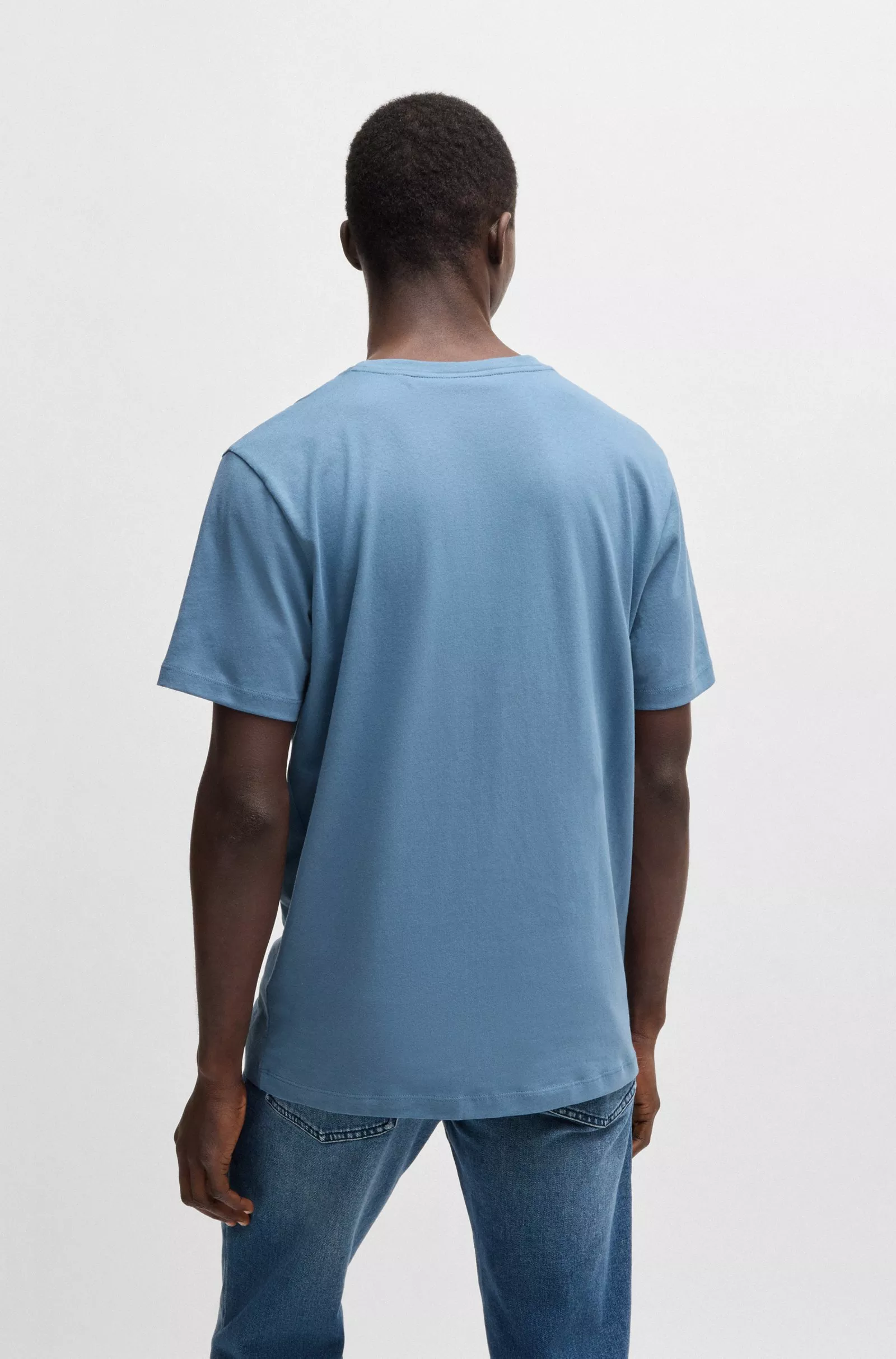 T-shirt en jersey de coton avec patch logoté