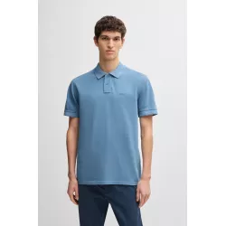 Polo en piqué de coton avec...