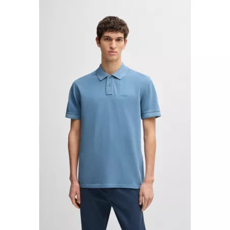 Polo en piqué de coton avec...