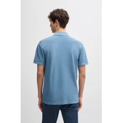 Polo en piqué de coton avec logo imprimé