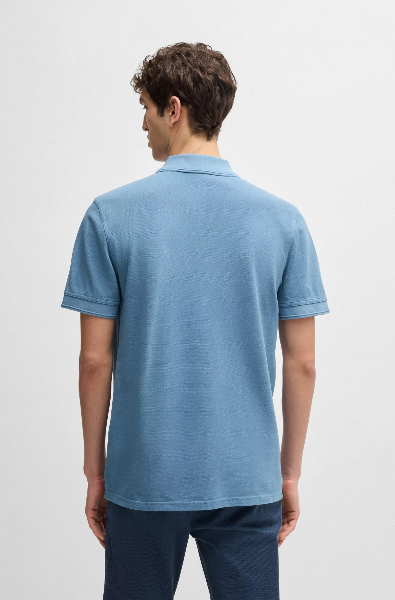 Polo en piqué de coton avec logo imprimé