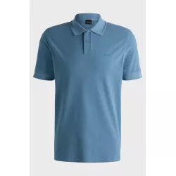 Polo en piqué de coton avec logo imprimé