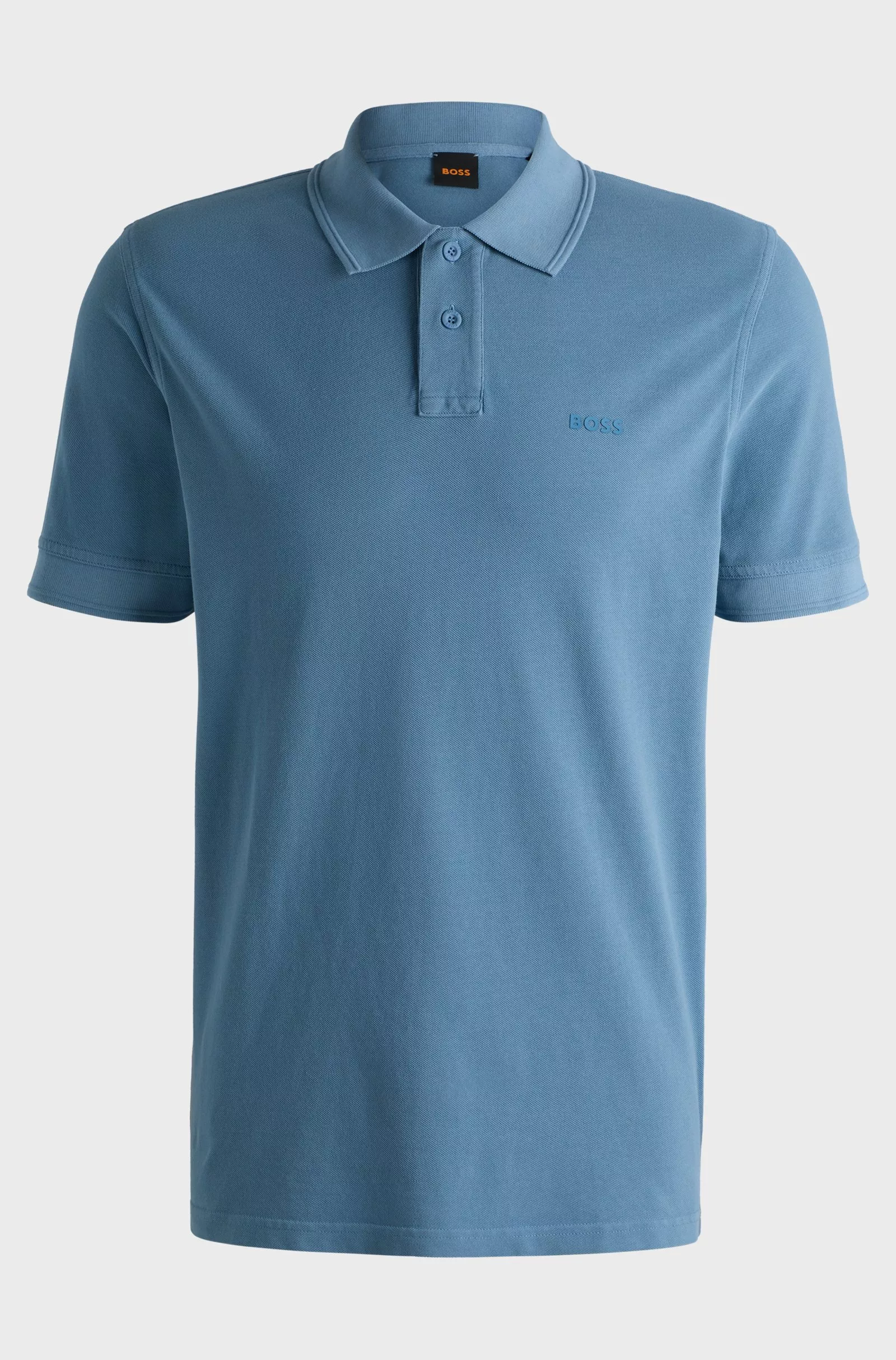 Polo en piqué de coton avec logo imprimé