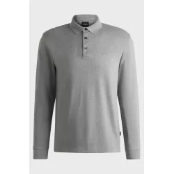 Polo en coton interlock avec logo brodé