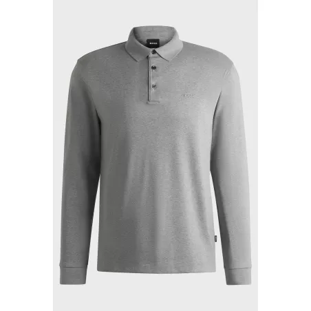 Polo en coton interlock avec logo brodé