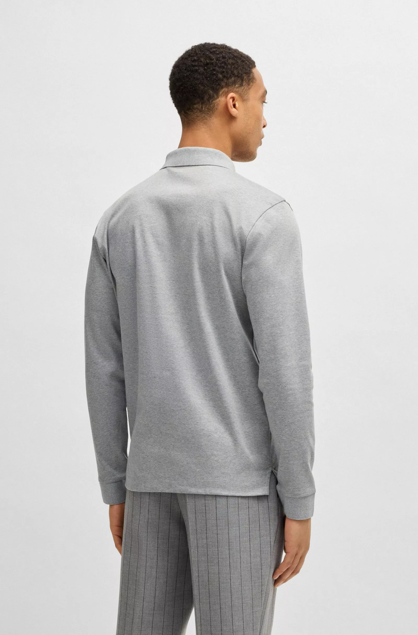 Polo en coton interlock avec logo brodé