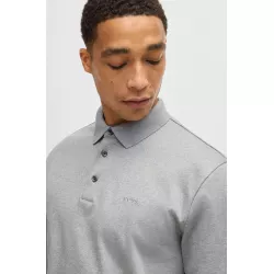 Polo en coton interlock avec logo brodé