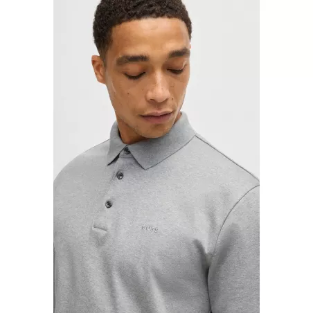 Polo en coton interlock avec logo brodé