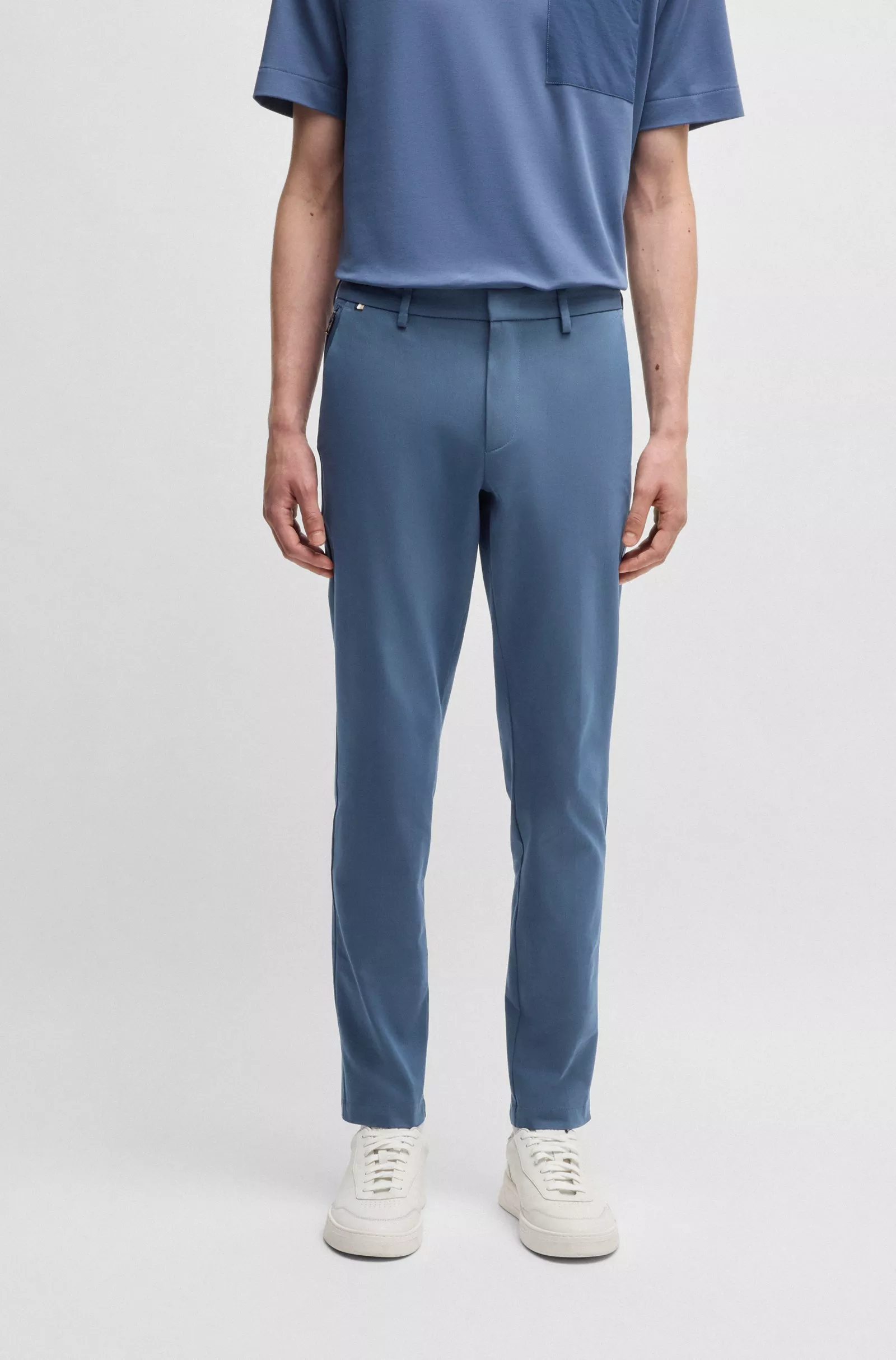 Pantalon Slim en coton stretch mélangé