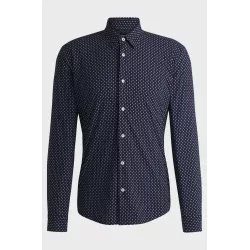 Chemise Slim en tissu stretch performant à imprimé géométrique