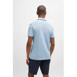 Polo Paddy en piqué de coton avec sous-col logoté