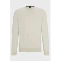 Pull en coton à logo brodé