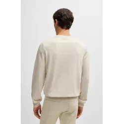 Pull en coton à logo brodé