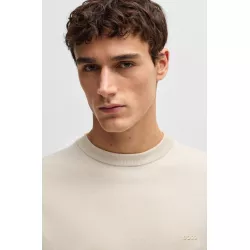 Pull en coton à logo brodé