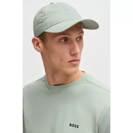 T-SHIRT REGULAR EN COTON STRETCH AVEC LOGO CONTRASTANT