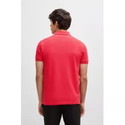 Polo Paddy en piqué de coton avec sous-col logoté