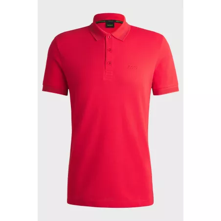 Polo Paddy en piqué de coton avec sous-col logoté