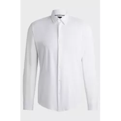 Chemise Slim en tissu stretch performant structuré