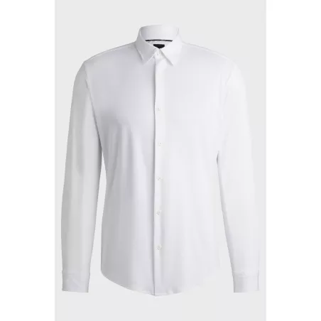 Chemise Slim en tissu stretch performant structuré