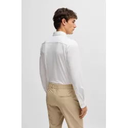 Chemise Slim en tissu stretch performant structuré