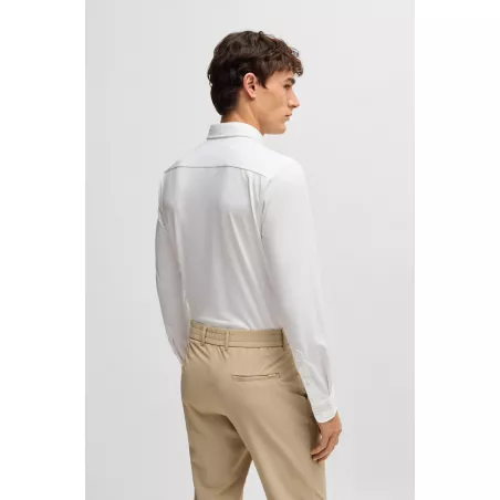 Chemise Slim en tissu stretch performant structuré