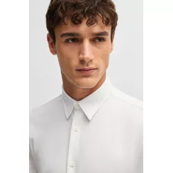Chemise Slim en tissu stretch performant structuré