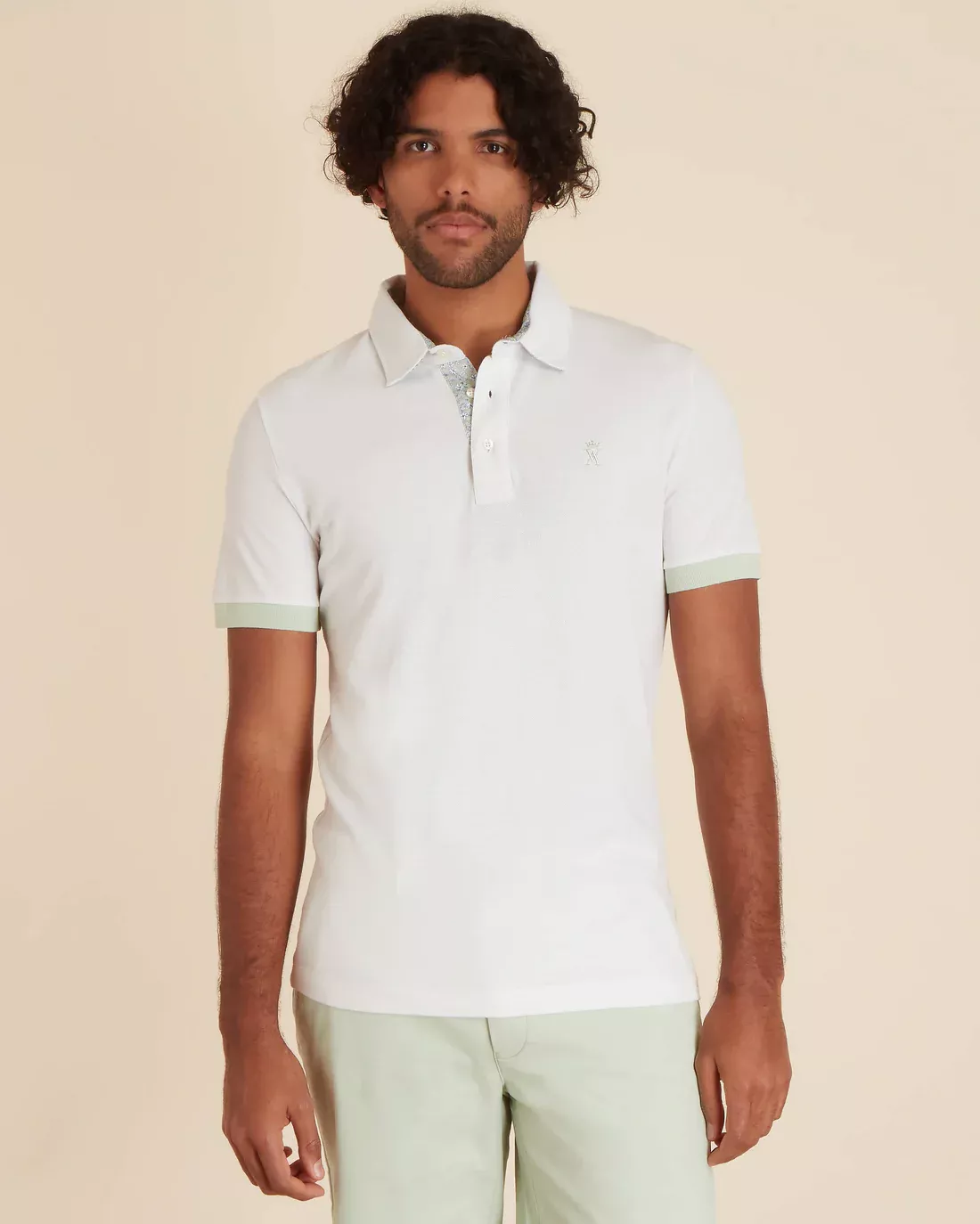 Polo à Détails Imprimé