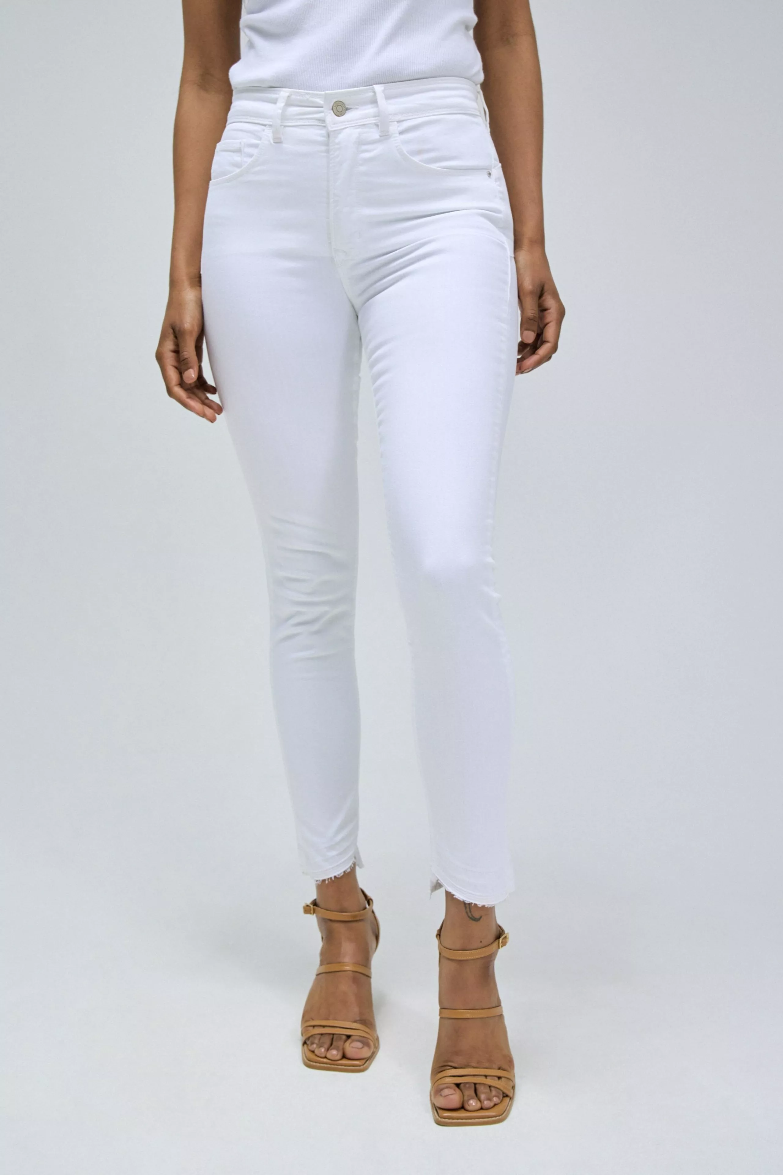 JEANS FAITH PUSH IN CROPPED EN TOILE DE COULEUR