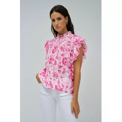BLOUSE À MOTIF FLORAL
