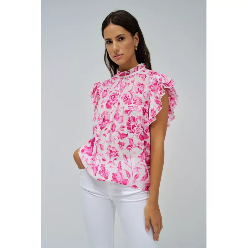 BLOUSE À MOTIF FLORAL