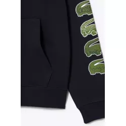 SWEATSHIRT À CAPUCHE AVEC CROCODILES CONTRASTÉS